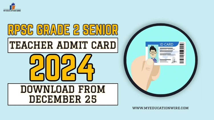 RPSC Senior teacher Admit card released