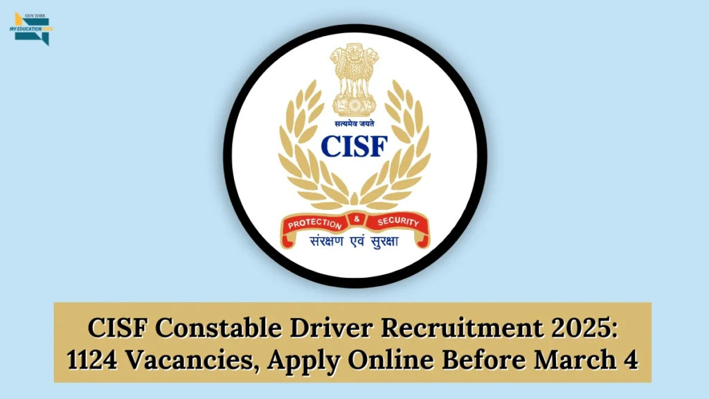 CISF Constable Driver Recruitment 2025