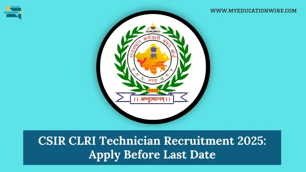 CSIR CLRI Technician Recruitment 2025