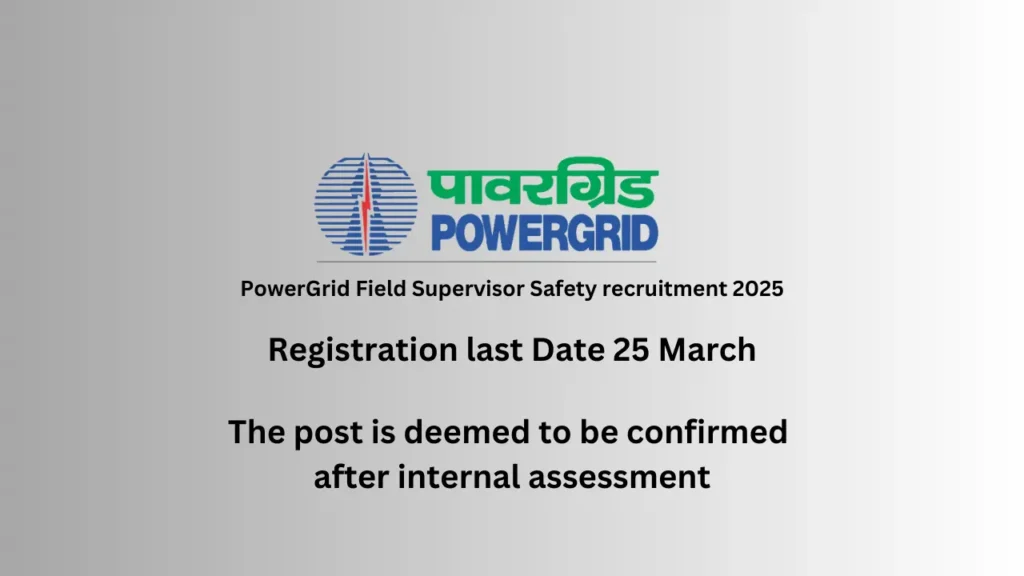 PowerGrid Field Supervisor Safety recruitment 2025